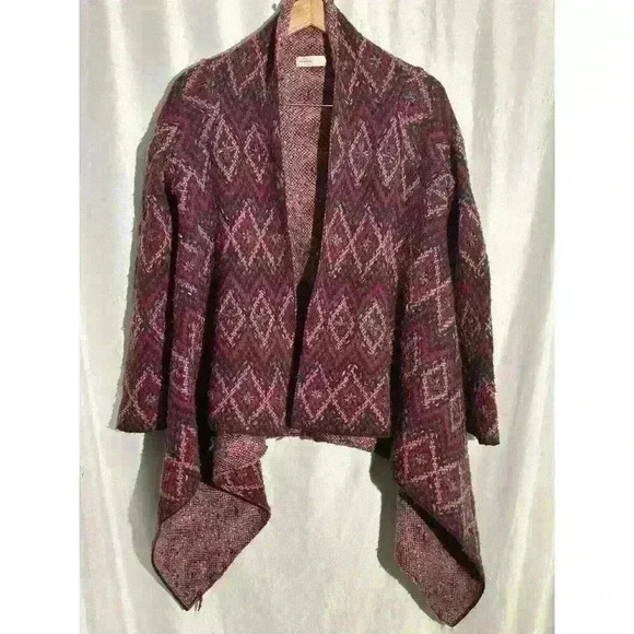 Sleeping on Snow Anthropologie Open Front Cardigan Long Sleeve Wool blend XS/TP - Picture 2 of 11